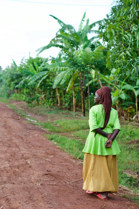 African farmer working